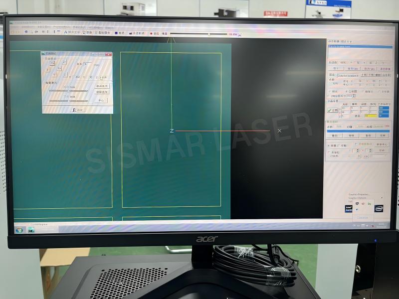 Software interface of the 3D crystal laser engraving machine