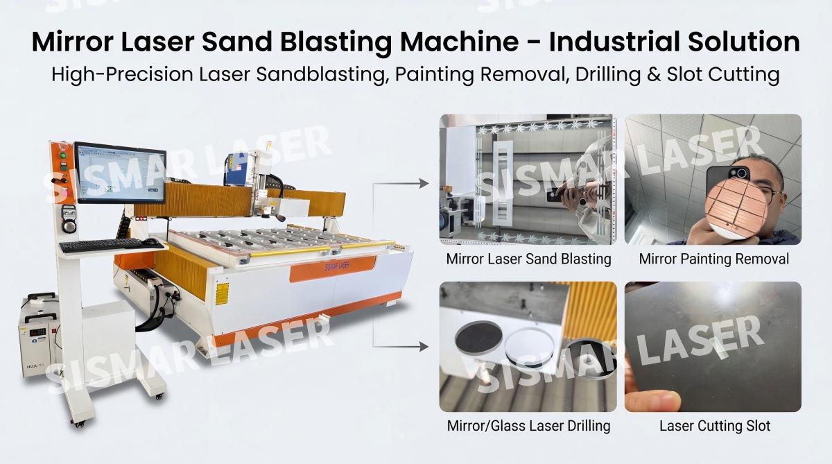 3000x1500mm mirror laser sandblasting machine full view