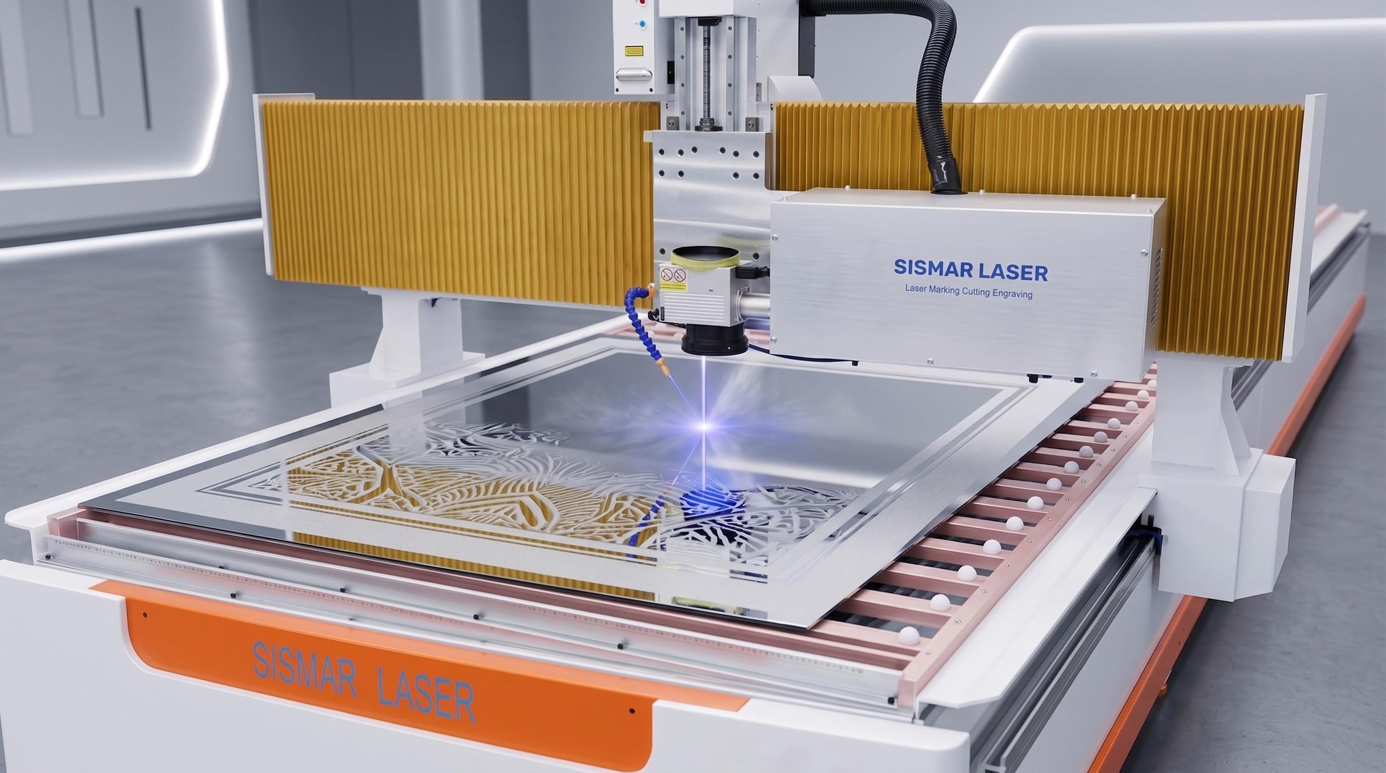 2000×3000mm large-format mirror laser sandblasting machine running video