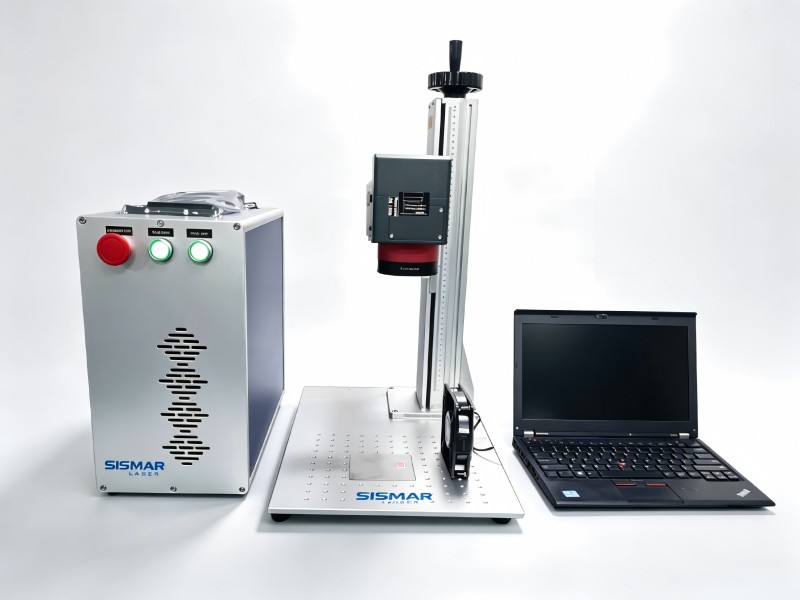 3D dynamic fiber laser marking and relief engraving machine for metal