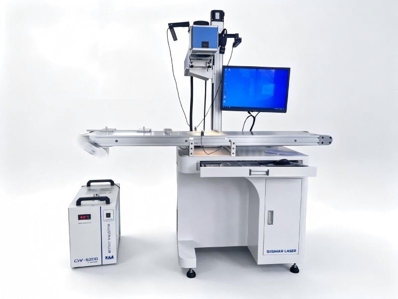 CCD vision CO2 laser marking machine for wooden brushes