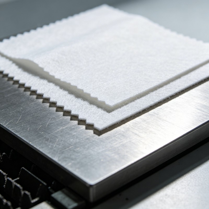 CO2 laser cut fabric and textile with sealed no-fray edges sample