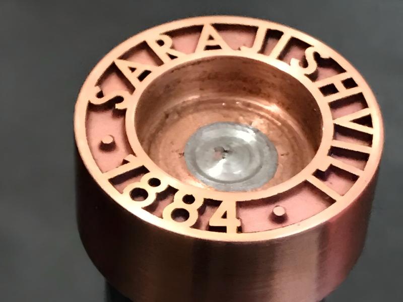 Deep laser engraving on metal