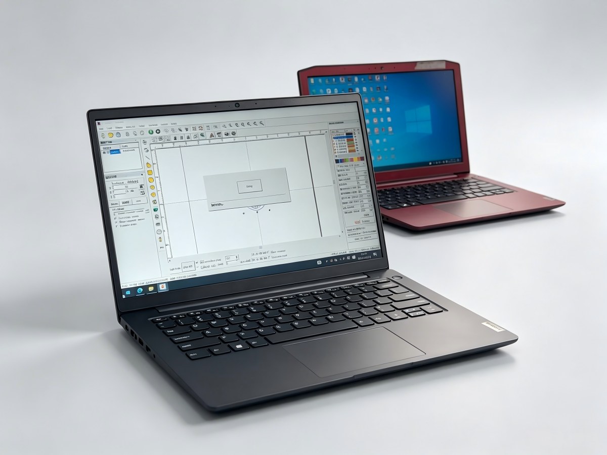 Computer running EZCAD galvo laser software