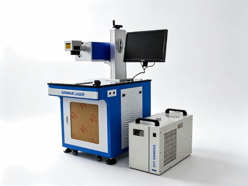 Green laser marking machine for sensitive and reflective materials