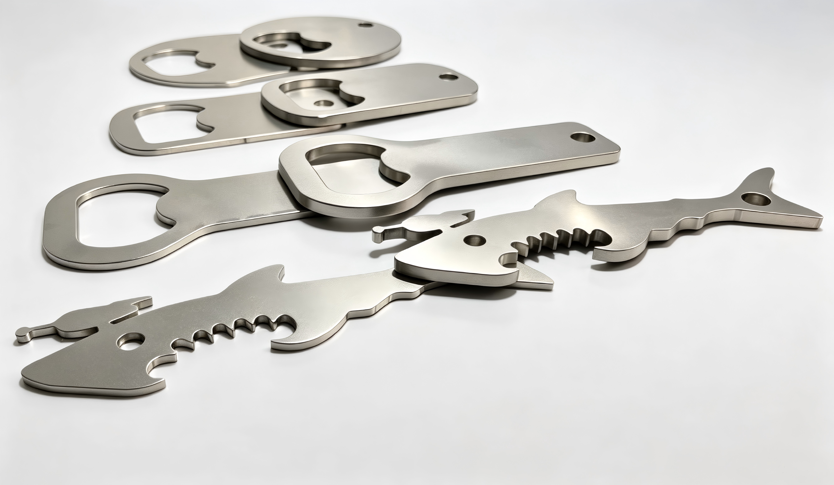 Laser cut stainless steel parts sample