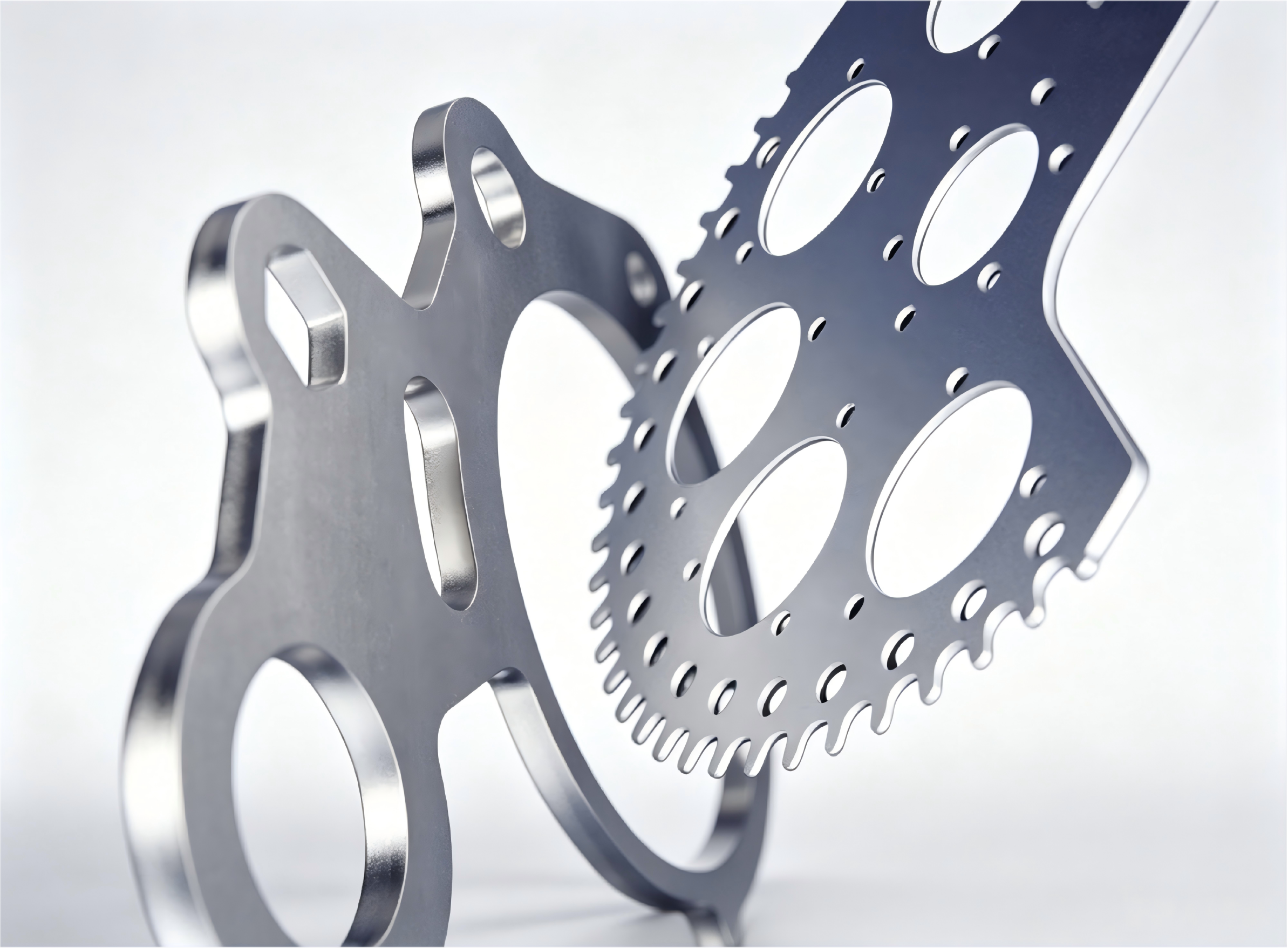 Precision laser cut stainless steel parts on a Sismar fiber laser