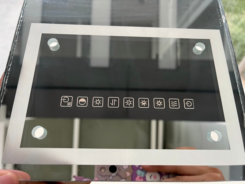 Laser etched decorative frosted glass pattern sample