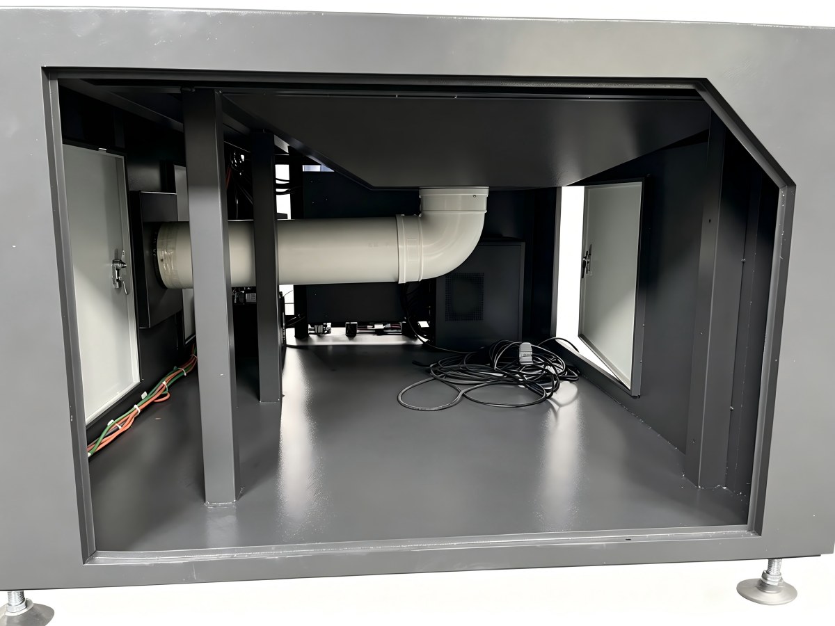 Fume extraction and smoke purifier system on the 1200x800mm mirror laser machine