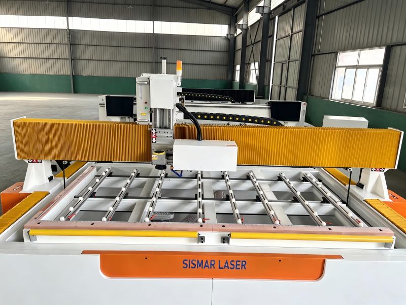3000×1500mm mirror laser sandblasting machine full view