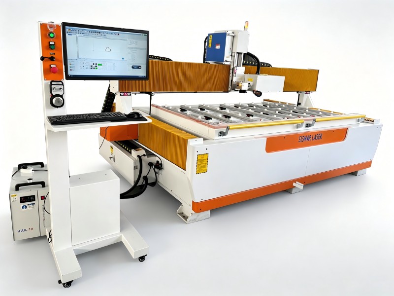 Mirror laser sandblasting and paint removal machine