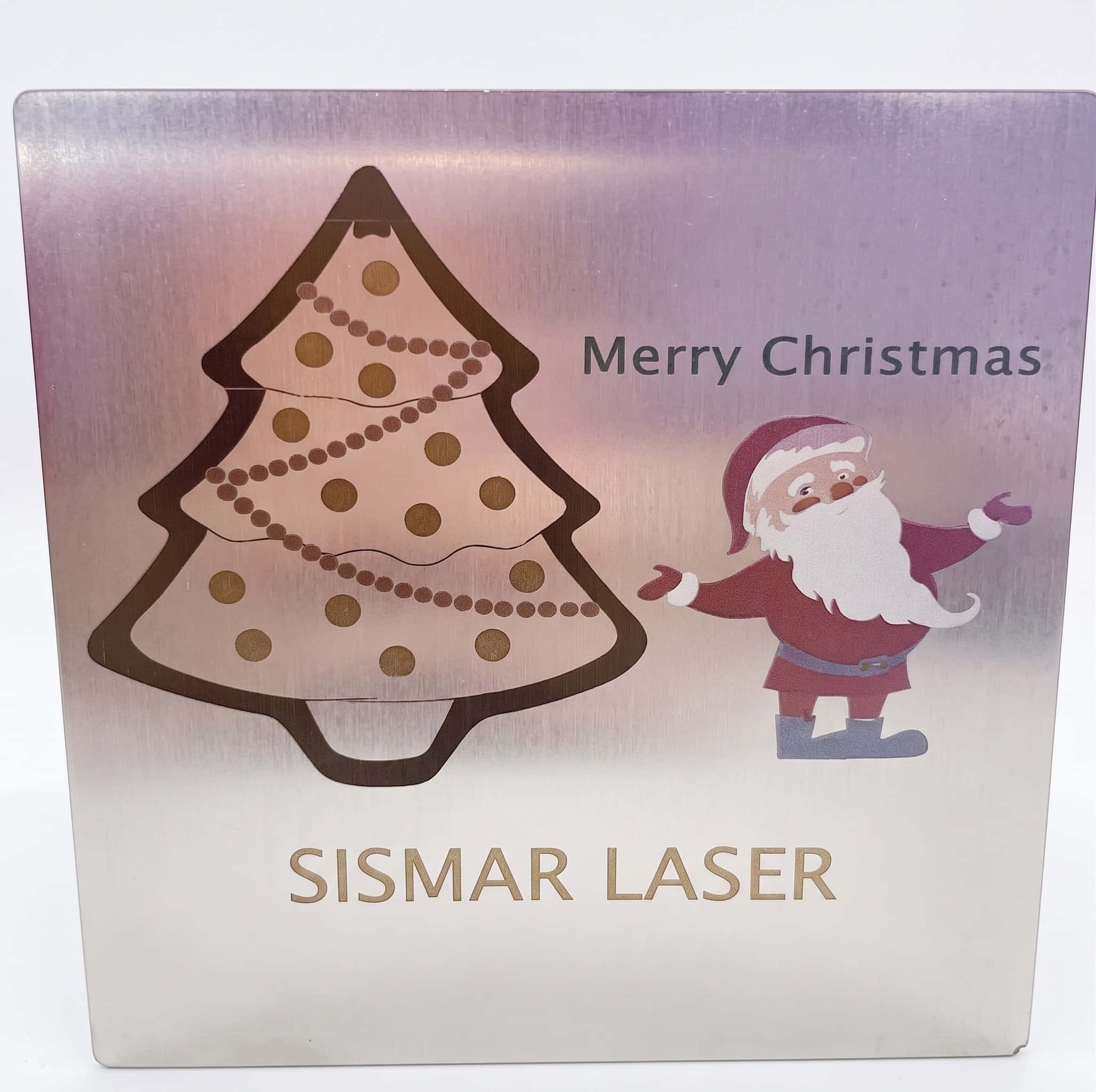 MOPA color laser marking on stainless steel sample
