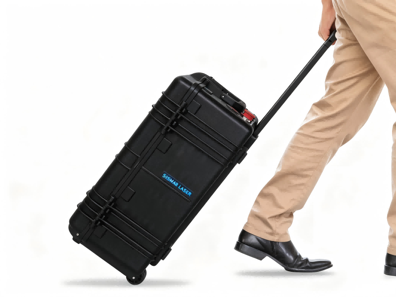 Portable suitcase laser cleaning and rust removal machine