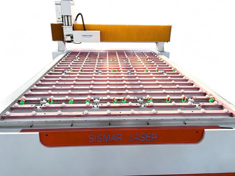 Steel-tube welded working platform of the 2000×3000mm mirror laser sandblasting machine