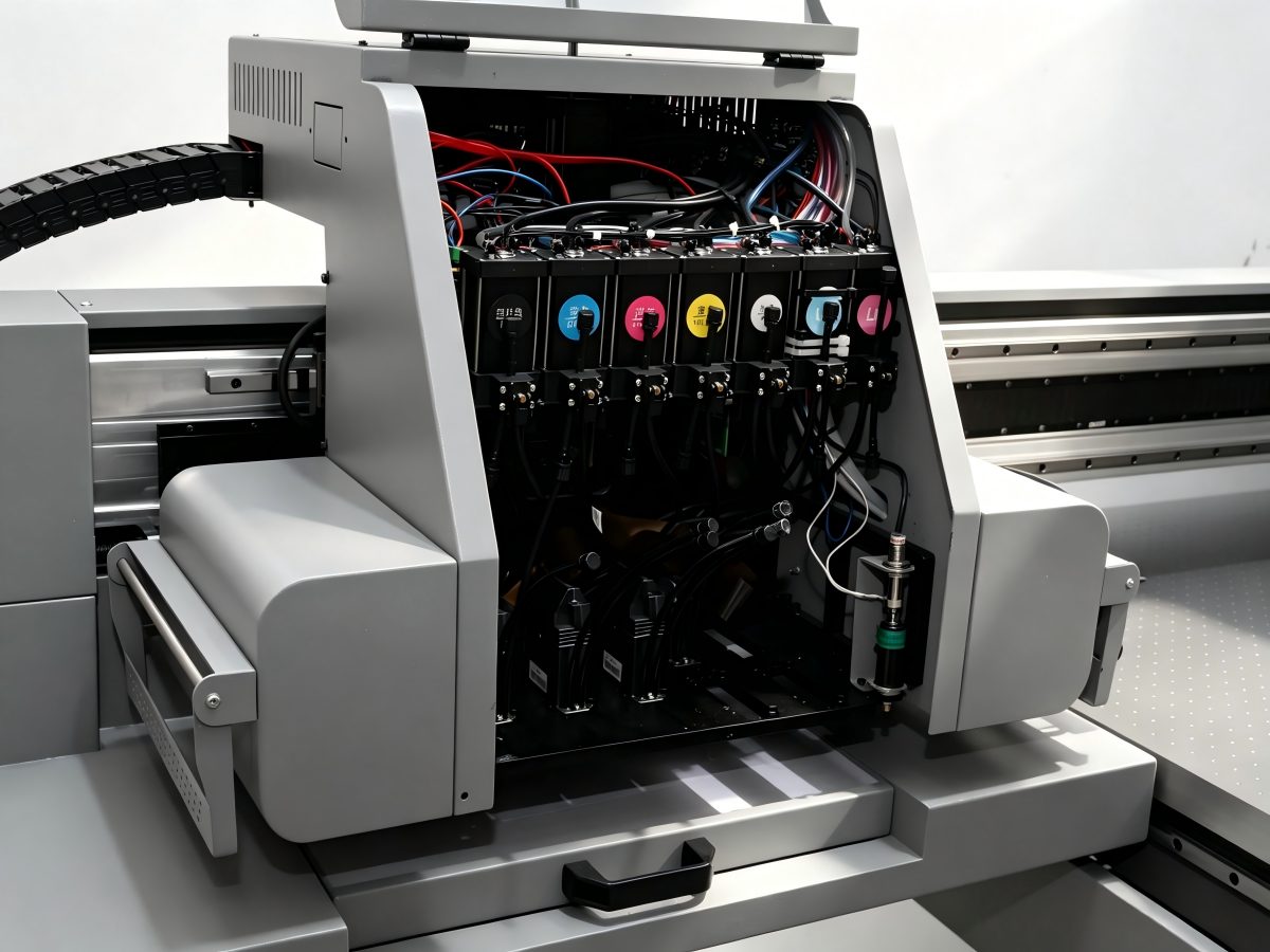 RICOH Gen6 industrial printheads on glass and mirror UV printer