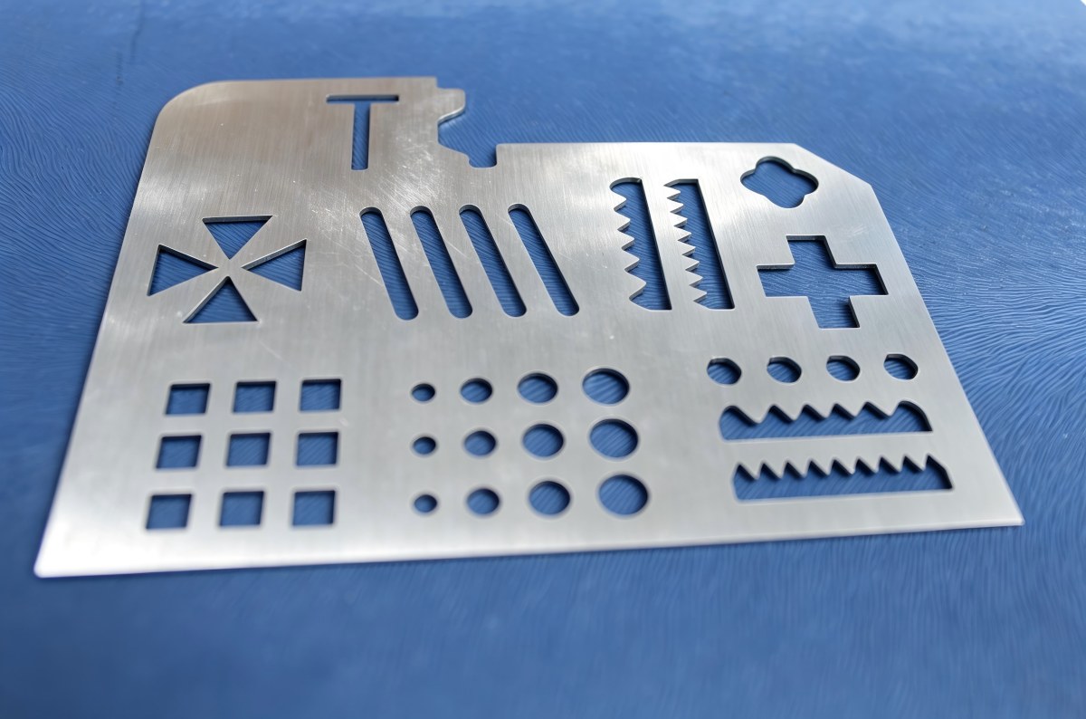 Precision stainless-steel parts cut with a fiber laser