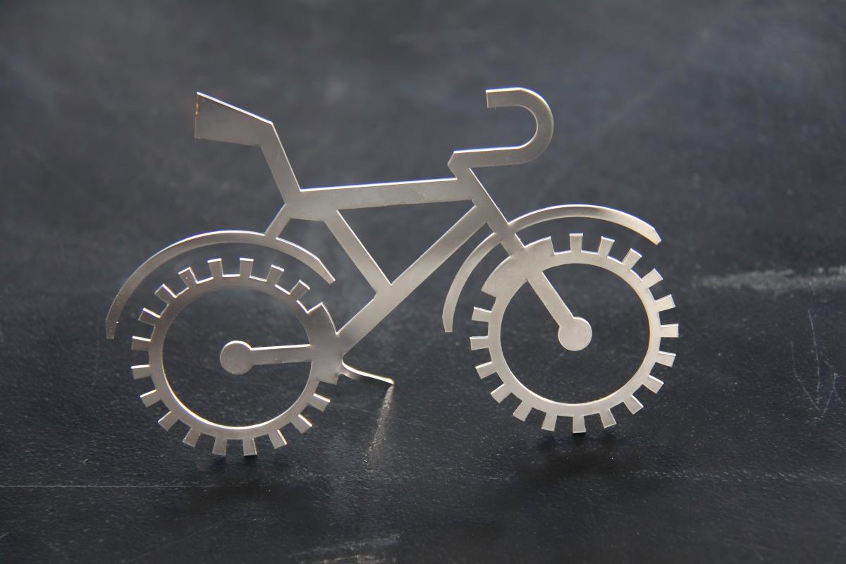 Stainless steel name tags cut by fiber laser