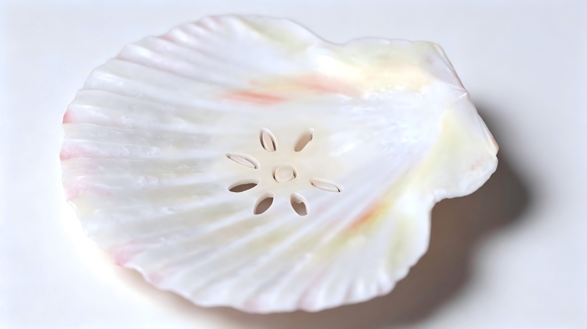 UV laser cut seashell jewelry pieces with clean edges