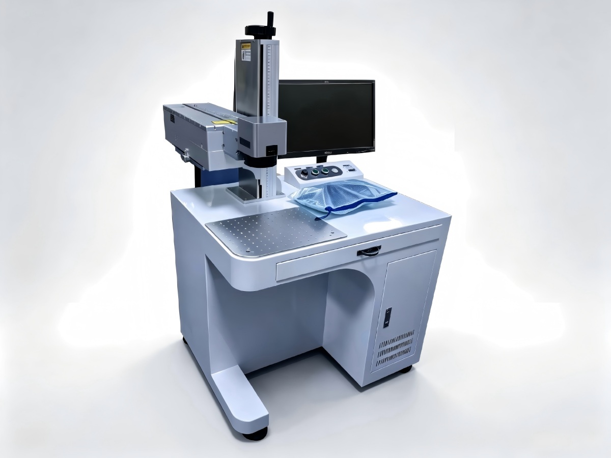 Pedestal UV laser seashell cutting machine, floor-standing model